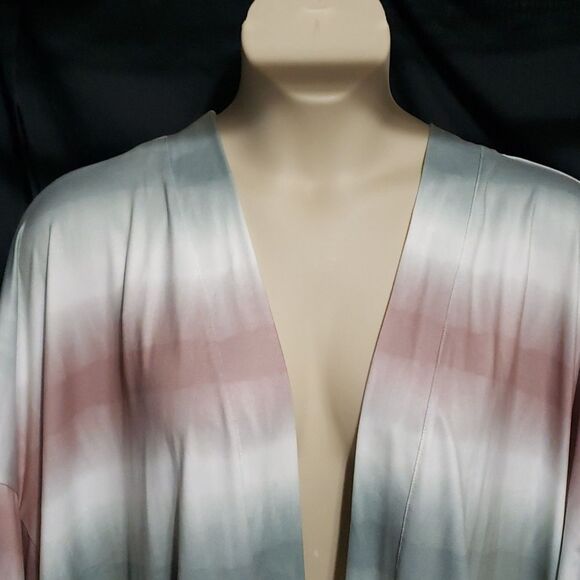 Cato Open Front; Mid-Weight; Ombre Striped; Tied Sleeve Cardigan. Size 26/28W - Picture 2 of 14